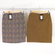 New Look Tall Check Mini Skirt Bundle Size 8 Short Black White Yellow Brand New