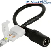 (100-pack) Solderless Female Barrel 5.5mm 2.1mm Power Connector for 8mm 2835 LED