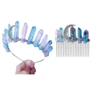 for Crystal Quartz Headband Witchcraft Accessories Wedding Bridal Hair Adorm