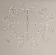 Clock Face Stencil,Clock Universal Clock Stencil with gaps for numerals for resin clock marking (30cm)