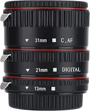 Auto Focus Macro Extension Tube Set ForEF Mount, Auto Focusing Macro Extension Lens Adapter Tube Rings Set, Lightweight Durable, 7 Combinations, No, Electronic Contacts