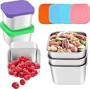 YDCZTYGY 6Pcs Food Storage Snack Pack Condiment Containers Reusable Kids Stainless Lunch Box with Lid
