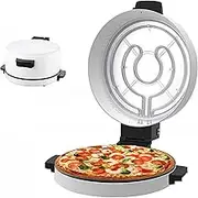 Electric Pizza Oven，2000W Electric Double-Sided Non-Stick Boiler Pizza Maker - 12-inch/30cm Pizza Maker Machine, with Power Ready and Indicator Lights, Suitable for Steak, Bread Baking