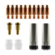 MIG MB24 16 Piece KIT- 0.9mm - Binzel Style - Shroud - Contact Tip - Nozzle SB24