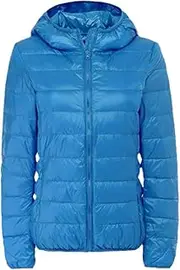 [Jegsnoe] Women Lightweight Down Jacket Autumn Winter Hooded Down Coat