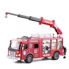 1:50 Fire Engine Truck Fire Rescue Vehicle Alloy Diecast Crane Model Kids Toys