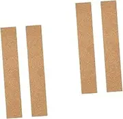 TEHAUX 2sets Natural Cork Board Strips Cork Bulletin Bars Memo Board Strips for Office Walls Easy Install 2pcs*2