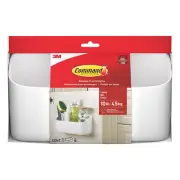 Command Heavyweight Organizing Caddy: 9.9 in. x 5.2 in. x 3.5 in. (White) 2-pack