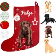 Labrador Stocking Gift Black Yellow Chocolate Lab Mom Dad Christmas Decoration