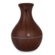 130ml Creative Vase USB LED Ultrasonic Aroma Humidifier Essential Oil Diffuser Air Purifier - Charcoal