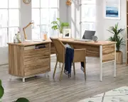 Sauder Portage Park L-Shaped Corner Desk Kiln Acacia