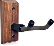 VEINTICO Ukulele Wall Mount Hanger, Black Walnut Hardwood Ukulele Hanger Holder for Concert Pineapple Soprano Tenor Baritone Mandolin and Banjo, Ukulele Wall Hook for Home, Studio, Concert -Brown