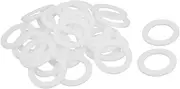 uxcell PTFE Flat Washers 30mm OD 20mm ID 2mm Thickness Sealing Gasket for Faucet Pipe Water Hose, White, Pack of 30