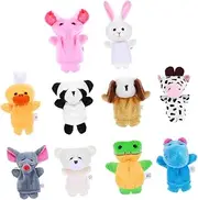 Plush Animal Finger Puppets Pcs Set Soft Doll Stuffed Figures Educational Toy Finger Plaything Random Style