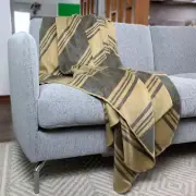 SOFT & WARM STRIPED ALPACA LLAMA WOOL BLANKET PLAID THROW QUEEN BED SOFA COVER
