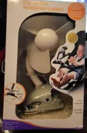 Dreambaby Clip On Stroller Fan Soft Foam Blades Battery Operated - Grey-