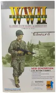 Dragon WWII France 1944 2nd Armored Div. Private Edward 1/6th Figure NEW #70048