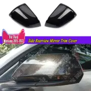 Carbon Fiber Style Side Rearview Mirror Trim Cover 2x For Ford Mustang 2015-2023 (for: Ford)