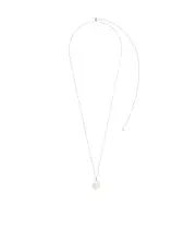 rock crystal quartz pendant necklace One size White