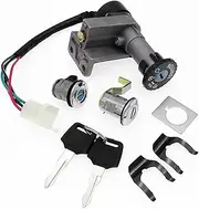 Ignition Switch Motorcycle 4 Pins Ignition Switch Lock Set with 2 Keys for Moped Scooter 50cc 150cc GY6 Accessories Motorcycle Ignition Switch Lock