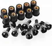 Windscreen Bolts for Suzuki SV650 SV1000 DL650GSXR GSXR600 GSXR1000 GSX1300 Motorcycle Windshield Bolts Screw Nut Fastener Kit(Black)