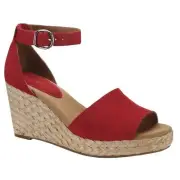 Style & Co Women Seleeney Platform Ankle Strap Espadrille Sandals Red Size 7 1/2