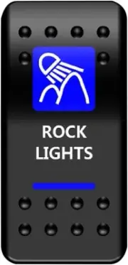 Moose Rock Light Rocker Switch Blue
