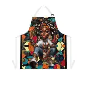 Afrocentric Apron - Bold Graphic Kitchen Cooking Wear Chef Apron