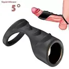 Men Penis-Extender Enlarger Sleeve Ring Reusable Delay Ejaculation for Male