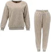 [FIL] Women's 2pc Set Teddy Fleece Pullover Sherpa Loungewear Sleepwear Pajamas PJ