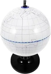 TEMPNAP DIY Blank Globe Model Unpainted Decorative Globe for Geography Teaching and Stable Craft Project for Students