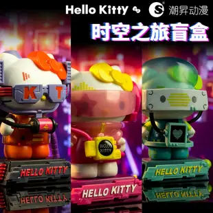 凱蒂貓積木盲盒HelloKitty時空之旅2020網紅新款女孩玩具手辦擺件