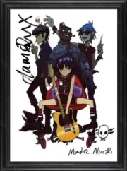 GORILLAZ - SIGNED - A4 AUTOGRAPHED PHOTO POSTER