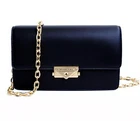 Michael Kors CECE Medium Flap Structured Clutch Chain Shoulder Bag Black NWT