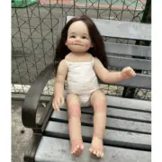 28" Reborn Baby Toddler Girl Doll Without Cotton Painted Kit Assembled Part