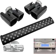 Muffler tip, Aluminum Rear Exhaust Tail Pipe Stainless Steel Outlet Rectangle Muffler Tip Compatible For Land Rover Defender 2020-2024
