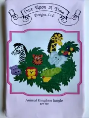 UNCUT Once Upon A Time Animal Kingdom Jungle Quilt Pattern Felt Vintage