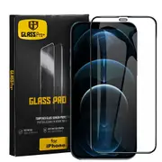[2 PACK] For Apple iPhone 12 Pro Screen Protector Full Coverage Tempered Glass Screen Protector Guard (Black)
