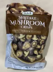 Shiitake Mushroom Crisps - DJ&A - Lightly Cooked & Seasoned 5.29 oz. - 2 Bags