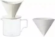 KINTO OCT Coffee Dripper Brewer Jug Set 2cups 400ml White 28901 from JAPAN