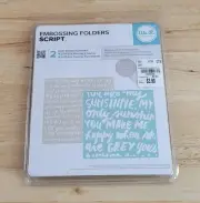 We R Memory Keepers SCRIPT 6"x6" Embossing Folders #03716-3
