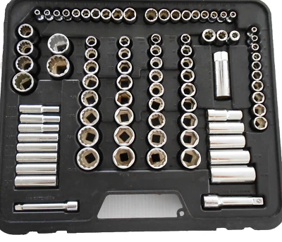 Husky 92 Pc ¼” -3/8” 1/2 " Drive Socket Set T-1105