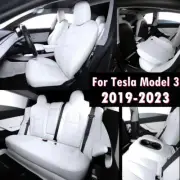 Full Set Car Seat Covers PU Leather Front & Rear Seat Covers Cushion Protectors