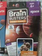 2 Games Brain Busters Card Game 2 boxes Brainiacs SPORTS & SPACE NIB Educational