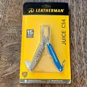 Collectible, Sealed In Blister, Leatherman Juice CS4 Columbia Blue multitool.
