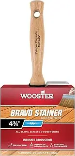 Wooster Brush F5119-4 3/4 Bravo Stainer Bristle/Polyester Stain Brush, 4-3/4 Inch