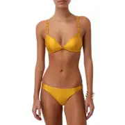 Zimmermann Pop Braided Strap Bikini Set Gold Size 1 AU 8-10 NWT