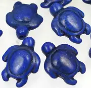 18x14mm Cobalt Blue Howlite Turquoise Turtle Pendant Beads (12)