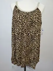 Nina Leonard Leopard Top Size XL
