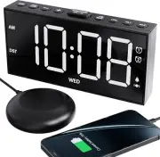 ROCAM Loud Alarm Clock for Heavy Sleepers Adults, Bed Shaker Alarm Clock